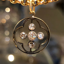Load image into Gallery viewer, Antique Victorian Blackened Gold and Diamond Pendant