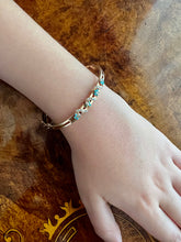 Load image into Gallery viewer, Victorian Rose Gold Turquoise and Seed Pearl Bracelet