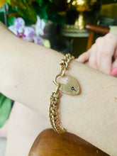 Load image into Gallery viewer, Heavy Antique Yellow Gold Curb Bracelet