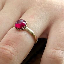 Load image into Gallery viewer, Antique Cabochon Ruby Ring