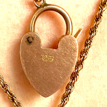 Load image into Gallery viewer, Victorian Heart Lock Pendant c.1890
