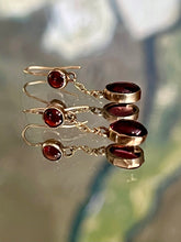 Load image into Gallery viewer, Gold and Garnet Earrings
