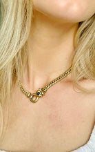 Load image into Gallery viewer, Gold Italian Chain with Sapphire
