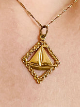 Load image into Gallery viewer, Vintage 9ct Gold Sailboat Pendant
