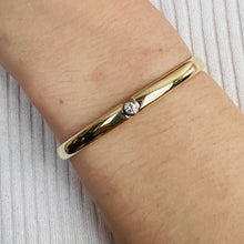 Load image into Gallery viewer, 14ct Gold and Diamond Bangle Bracelet
