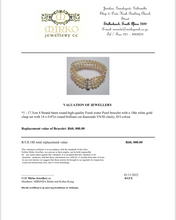 Load image into Gallery viewer, 18ct Pearl and Diamond Bracelet
