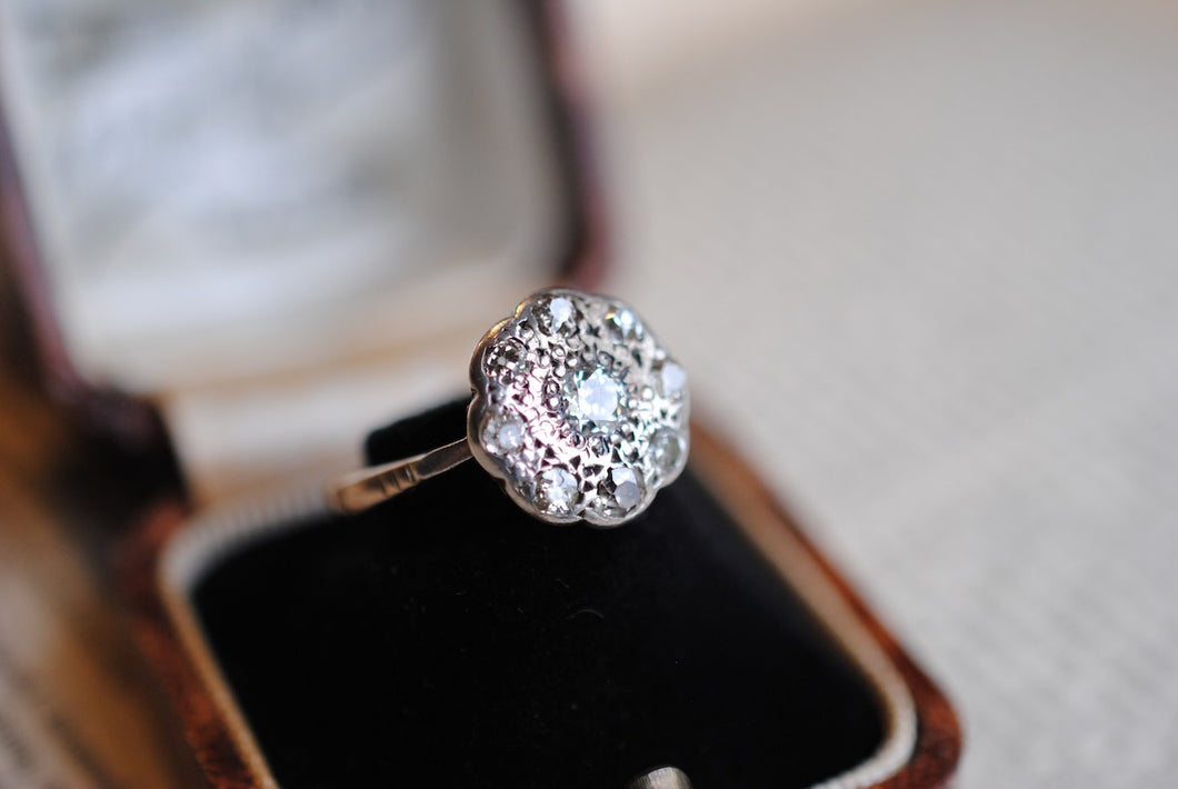 Victorian Diamond Cluster Ring