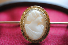 Load image into Gallery viewer, Edwardian Era Gold and Cameo Pin Brooch
