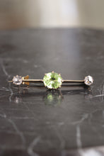 Load image into Gallery viewer, Victorian Diamond and Peridot Pin Brooch
