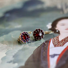 Load image into Gallery viewer, Bohemian Garnet Earrings from Prague
