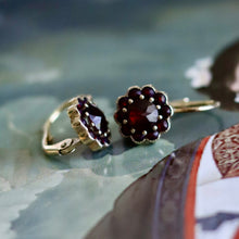 Load image into Gallery viewer, Bohemian Garnet Earrings from Prague
