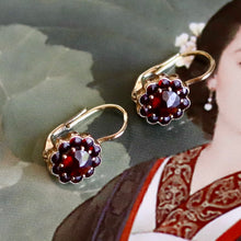 Load image into Gallery viewer, Bohemian Garnet Earrings from Prague
