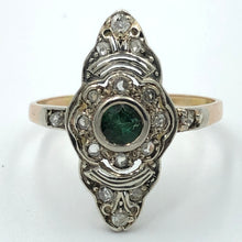 Load image into Gallery viewer, Art Deco Emerald and Diamond 18ct Ring
