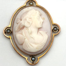 Load image into Gallery viewer, Antique Edwardian Rose Gold Cameo Pendant
