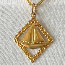 Load image into Gallery viewer, Vintage 9ct Gold Sailboat Pendant
