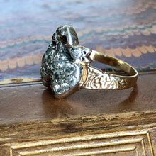 Load image into Gallery viewer, Antique Victorian Diamond Heart Ring
