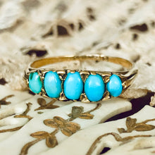 Load image into Gallery viewer, Antique Victorian Turquoise Ring, 1899
