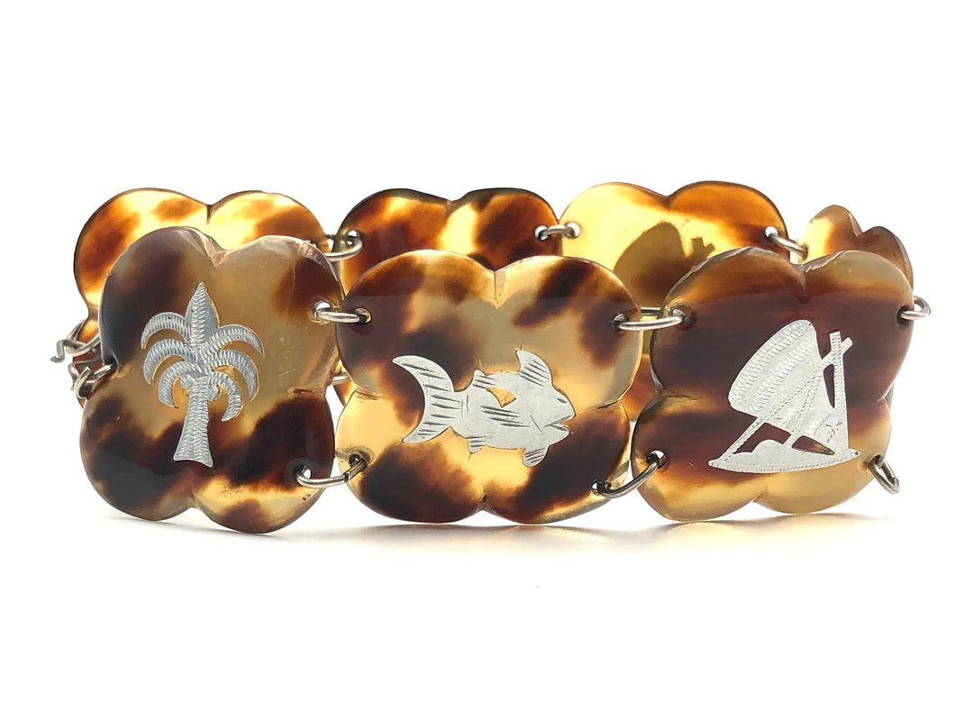 Victorian Pique Tortoise Shell Bracelet