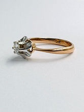 Load image into Gallery viewer, Vintage Diamond Daffodil Flower Ring in 14k Gold
