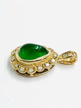 Load image into Gallery viewer, Vintage Art Deco Emerald and Diamond Pendant
