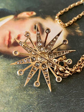 Load image into Gallery viewer, Victorian Diamond Star Brooch
