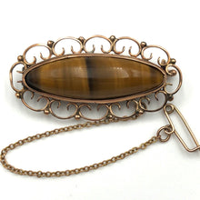 Load image into Gallery viewer, Victorian Tiger&#39;s Eye Brooch
