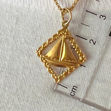 Load image into Gallery viewer, Vintage 9ct Gold Sailboat Pendant
