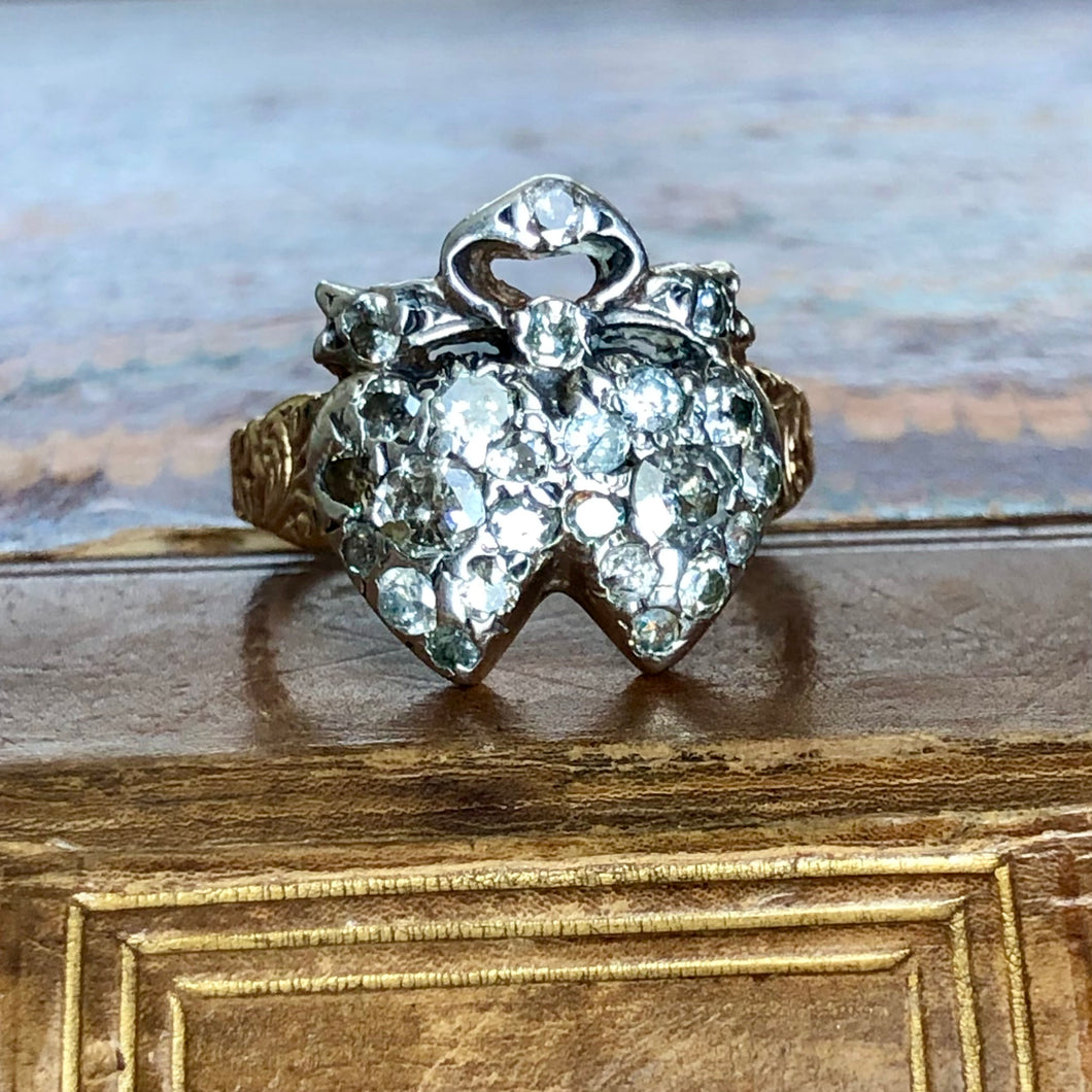 Antique Victorian Diamond Heart Ring