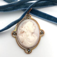 Load image into Gallery viewer, Antique Edwardian Rose Gold Cameo Pendant
