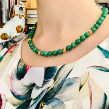 Load image into Gallery viewer, Vintage Aventurine 14ct Gold Necklace
