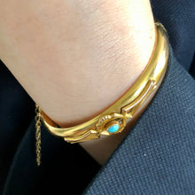 Load image into Gallery viewer, Antique Victorian 15ct Gold and Turquoise Bracelet
