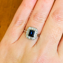 Load image into Gallery viewer, Vintage Art Deco Sapphire Diamond 18ct Ring
