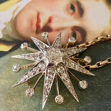 Load image into Gallery viewer, Victorian Diamond Star Brooch
