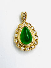 Load image into Gallery viewer, Vintage Art Deco Emerald and Diamond Pendant
