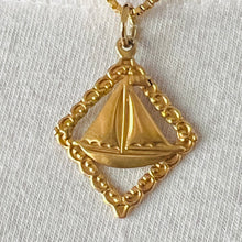 Load image into Gallery viewer, Vintage 9ct Gold Sailboat Pendant
