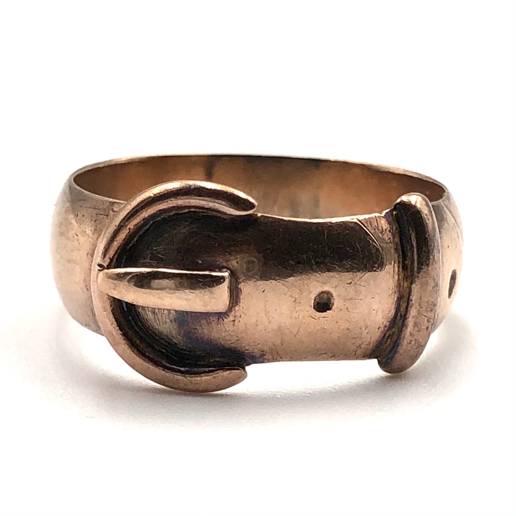 Antique Rose Gold Buckle Ring