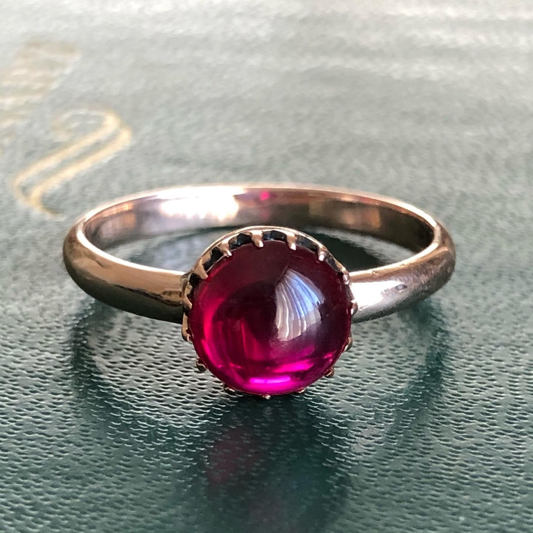 Antique Cabochon Ruby Ring