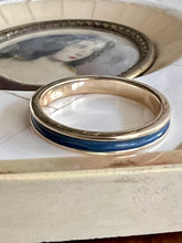 Load image into Gallery viewer, Gold and Blue Enamel Ring
