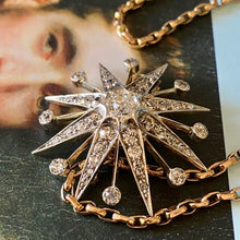 Load image into Gallery viewer, Victorian Diamond Star Brooch
