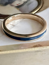 Load image into Gallery viewer, Gold and Blue Enamel Ring
